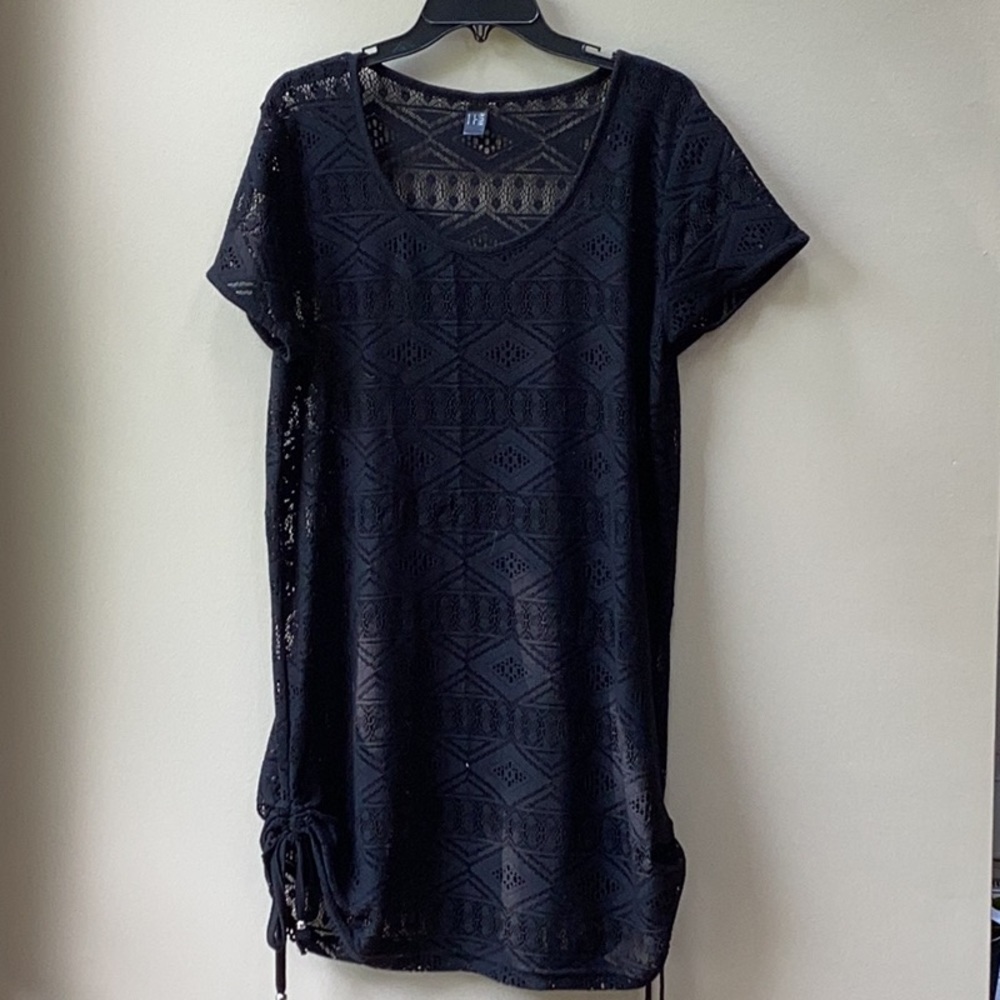 a.n.a. Open knit short sleeve cover up